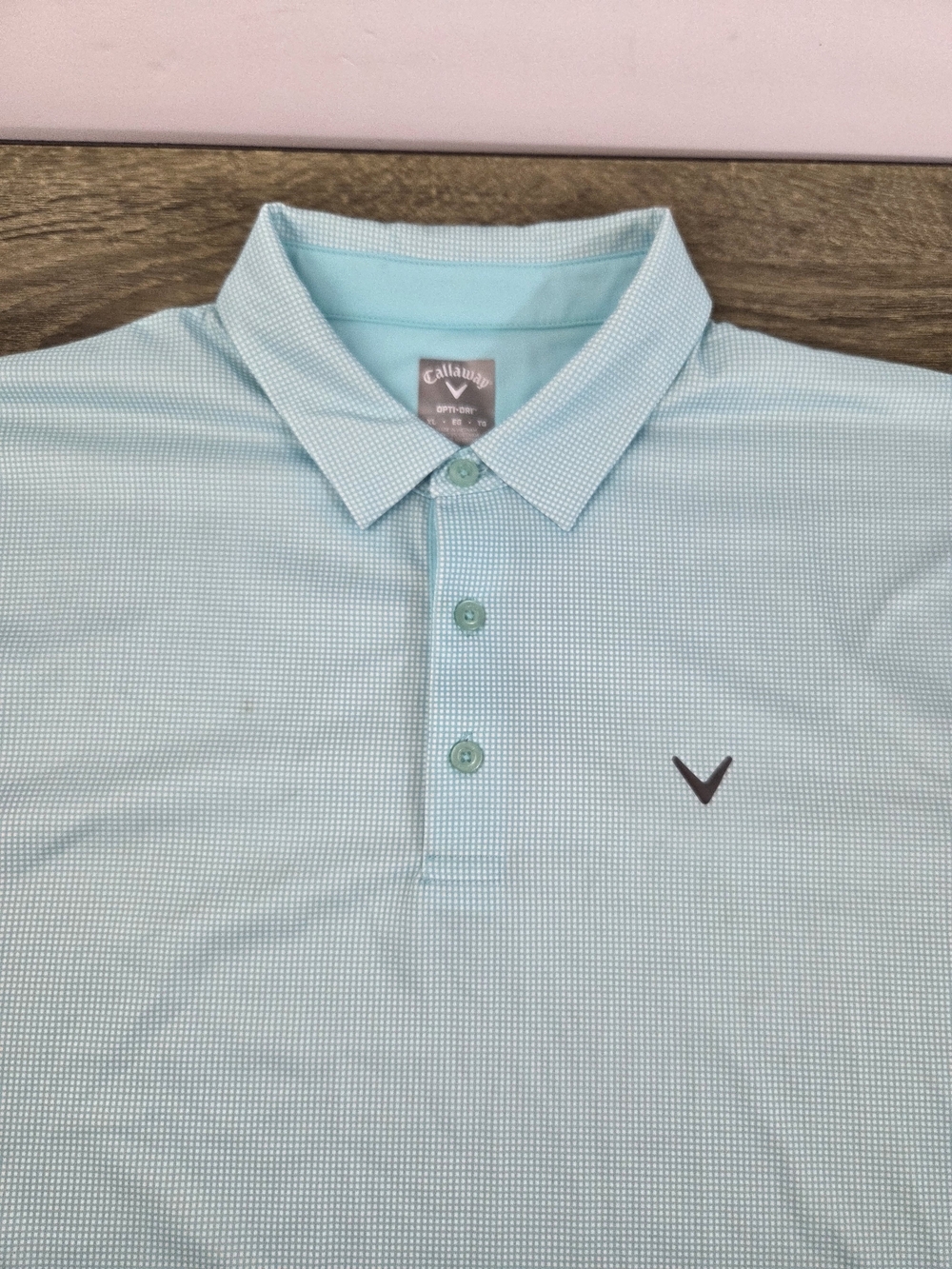 Callaway Golf Polo Shirt Men's XL Blue Stretch Opti-Dri Short Sleeve Preppy